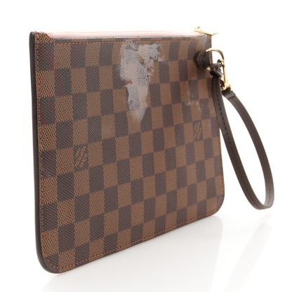 Louis Vuitton Damier Ebene Neverfull MM GM Pochette Rose Ballerine 3 of 9