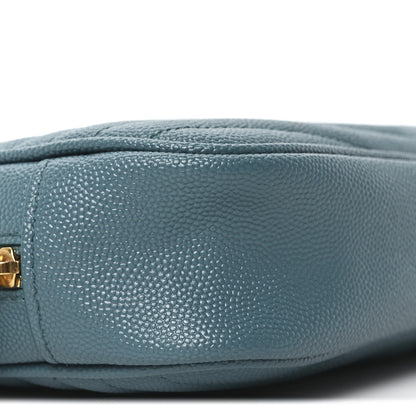 Saint Laurent Grain De Poudre Matelasse Monogram Mini Lou Camera Bag Blue Vert 9 of 11