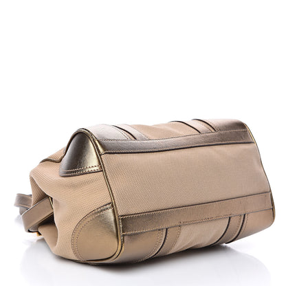 Prada Metallic Saffiano Canvas Frame Bag Bronzo 4 of 15