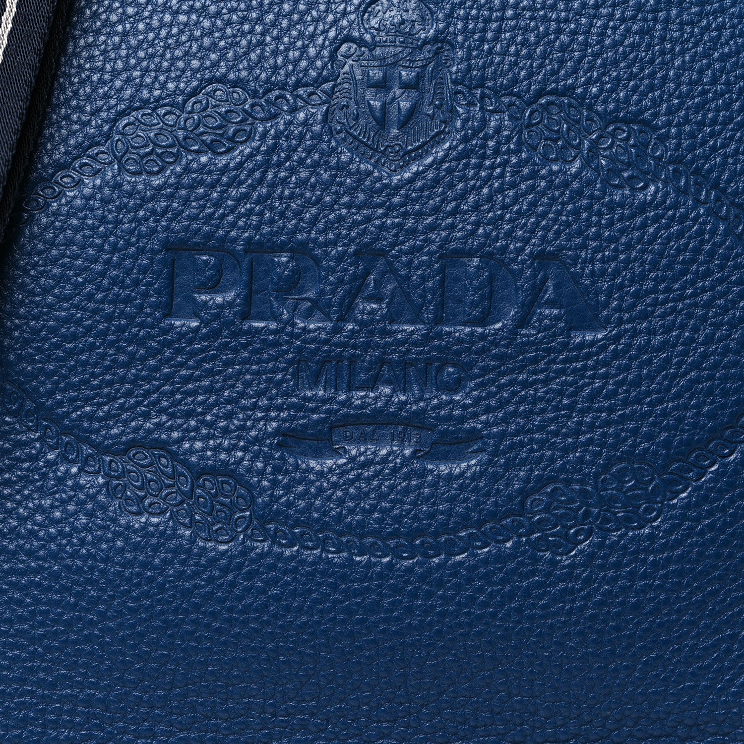 Prada Vitello Phenix Logo Hobo Bluette 8 of 11