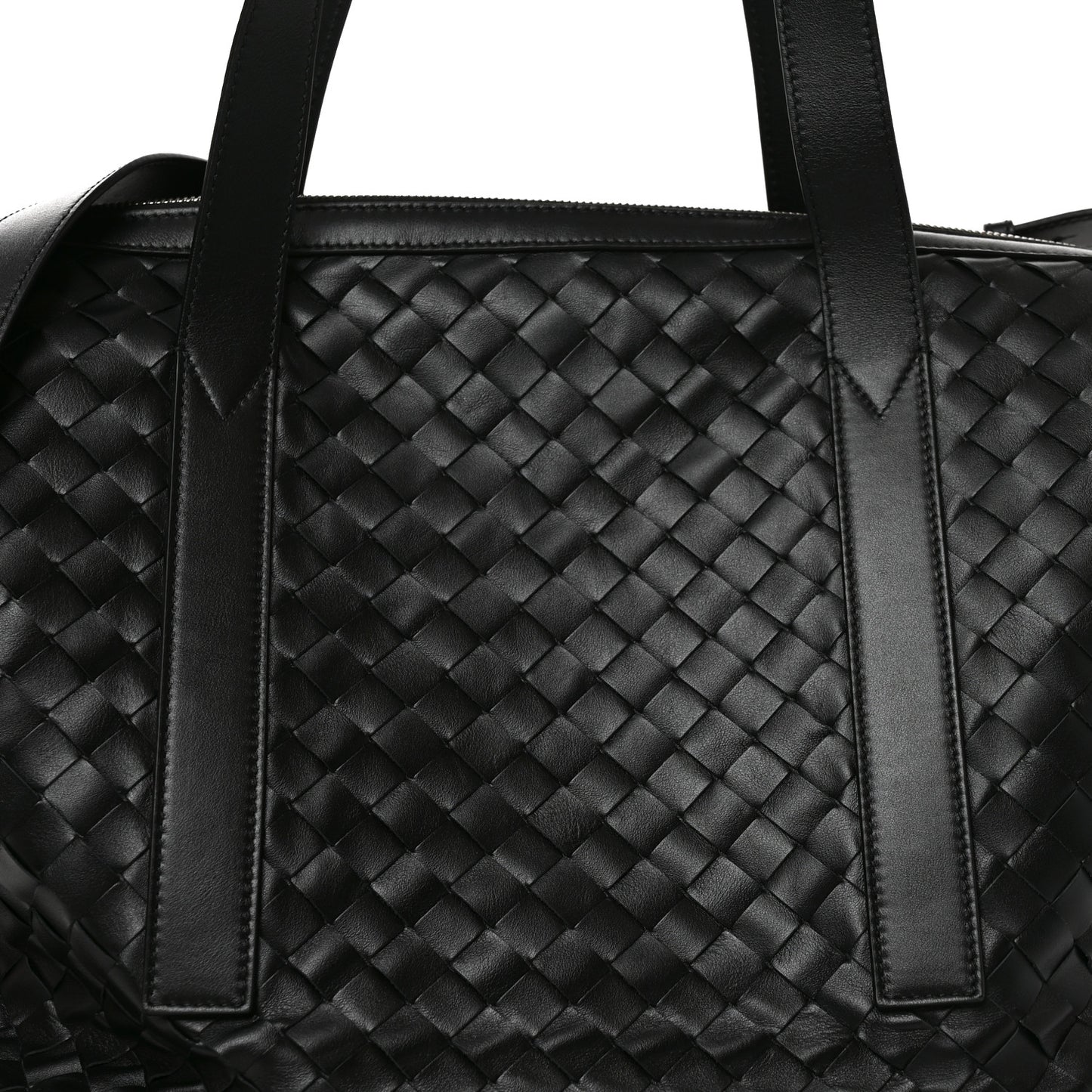 Nappa Intrecciato Helix Weekender Bag Black