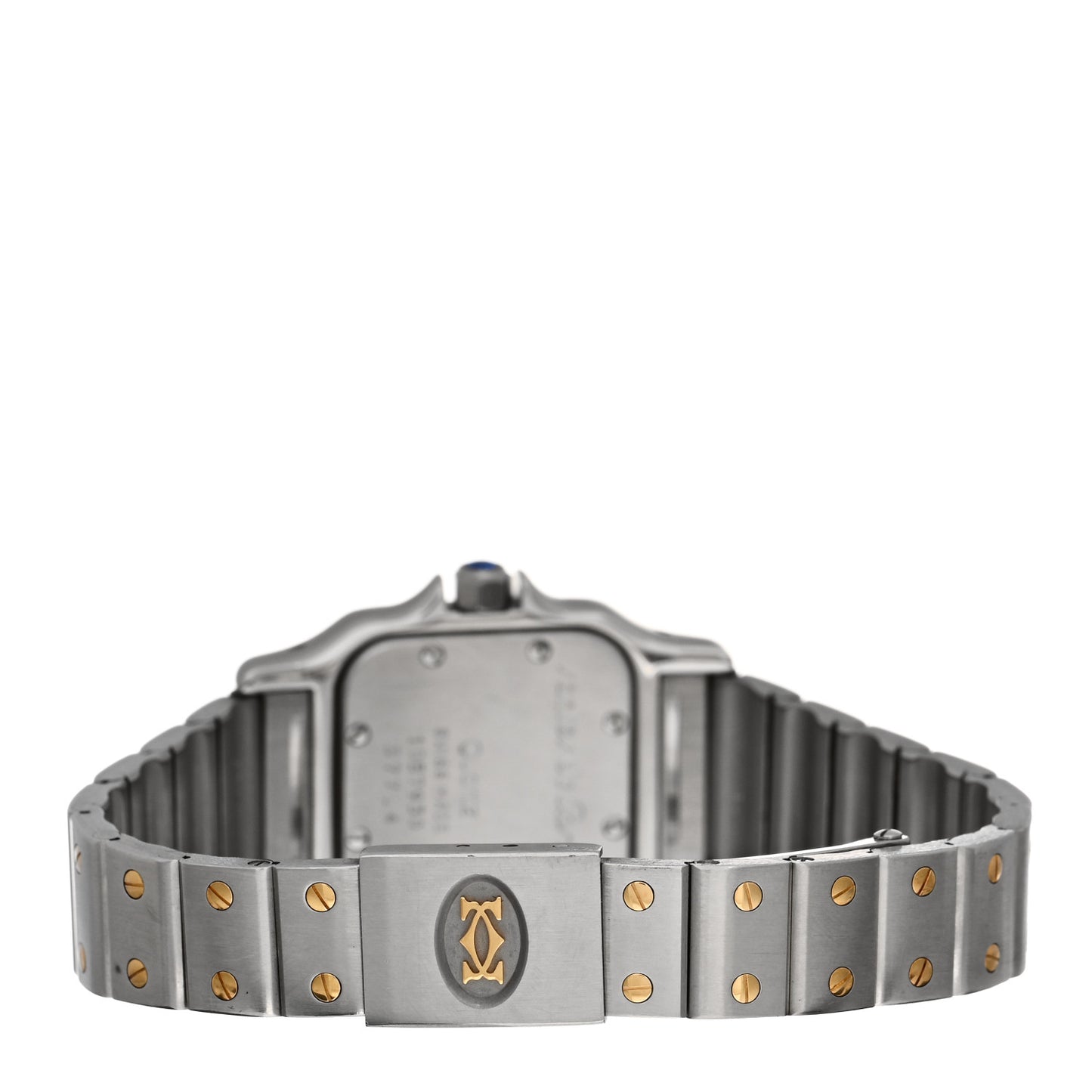 Stainless Steel 18K Yellow Gold 24mm Santos De Cartier Galbee Quartz Watch