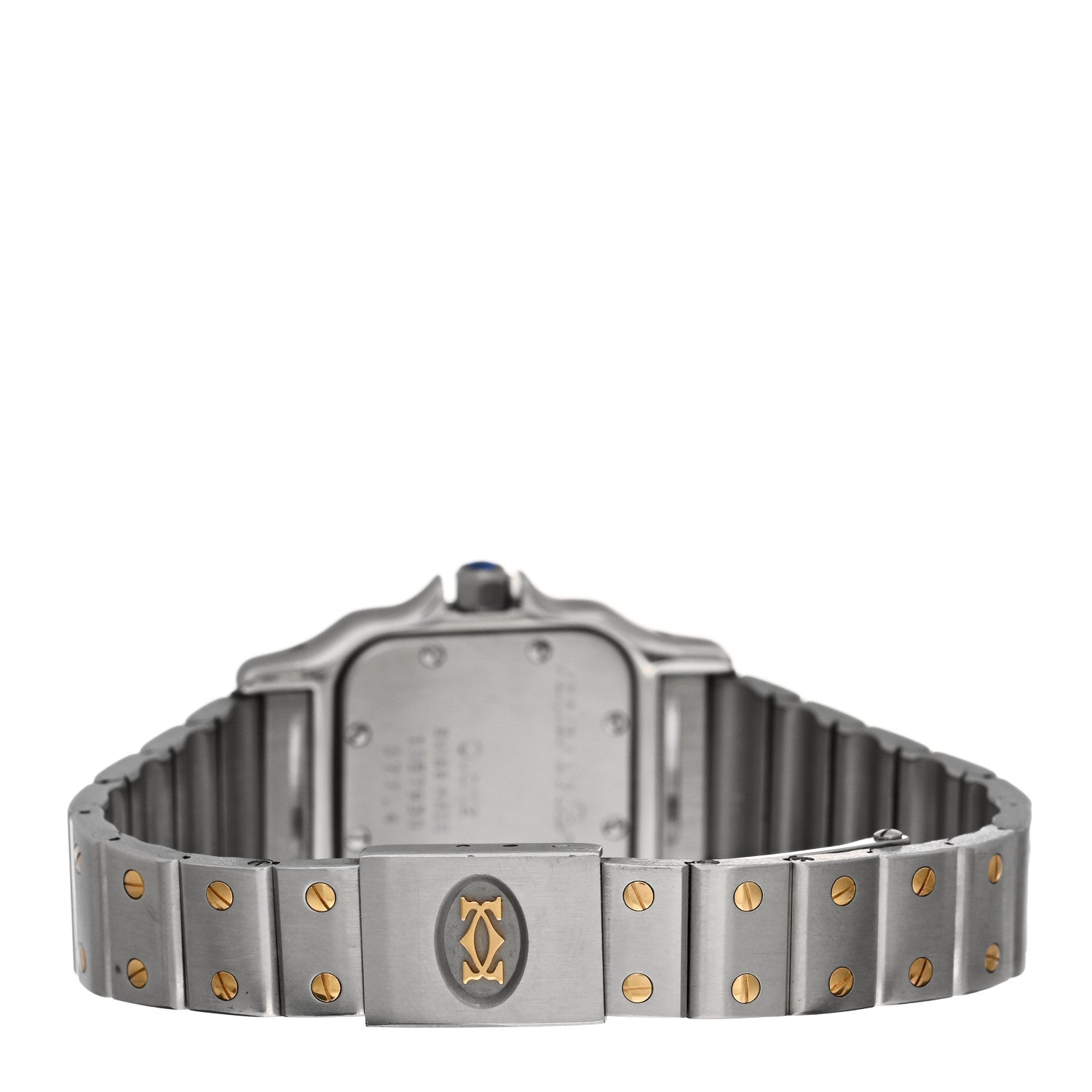 Cartier Stainless Steel 18K Yellow Gold 24mm Santos De Cartier Galbee Quartz Watch 3 of 5