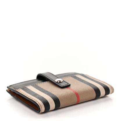 Burberry E-Canvas Calfskin Icon Stripe Folding Card Case Archive Black 4 of 8