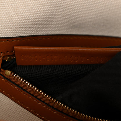 Fendi Canvas Vitello King Bi-Color Strap FF Embroidered Baguette Grezzo Brandy Cuoio 7 of 11