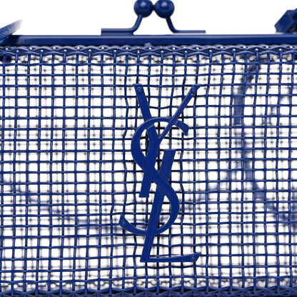 Saint Laurent Brass Lambskin Monogram Cassandre Cage Bag Blue Majorelle 8 of 10