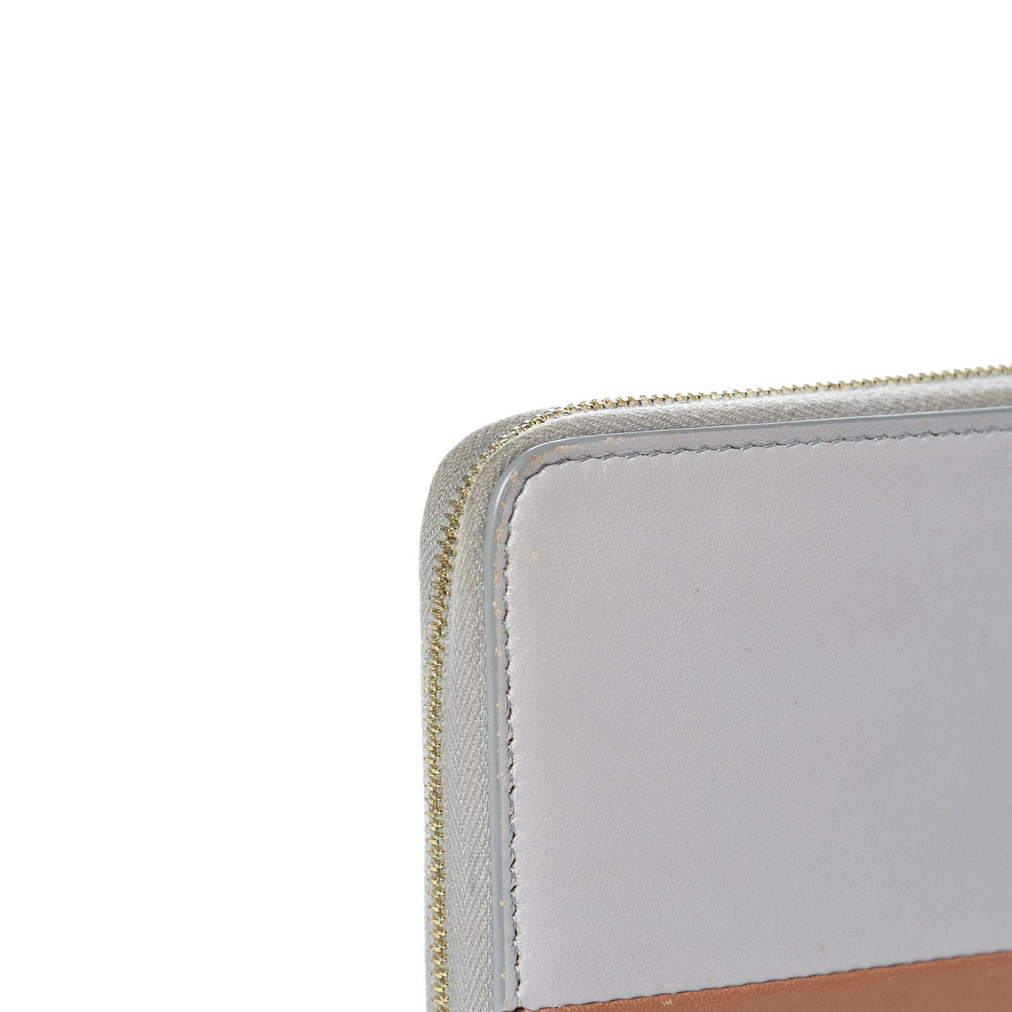 Lambskin Large Zip Around Multifunction Wallet Grey