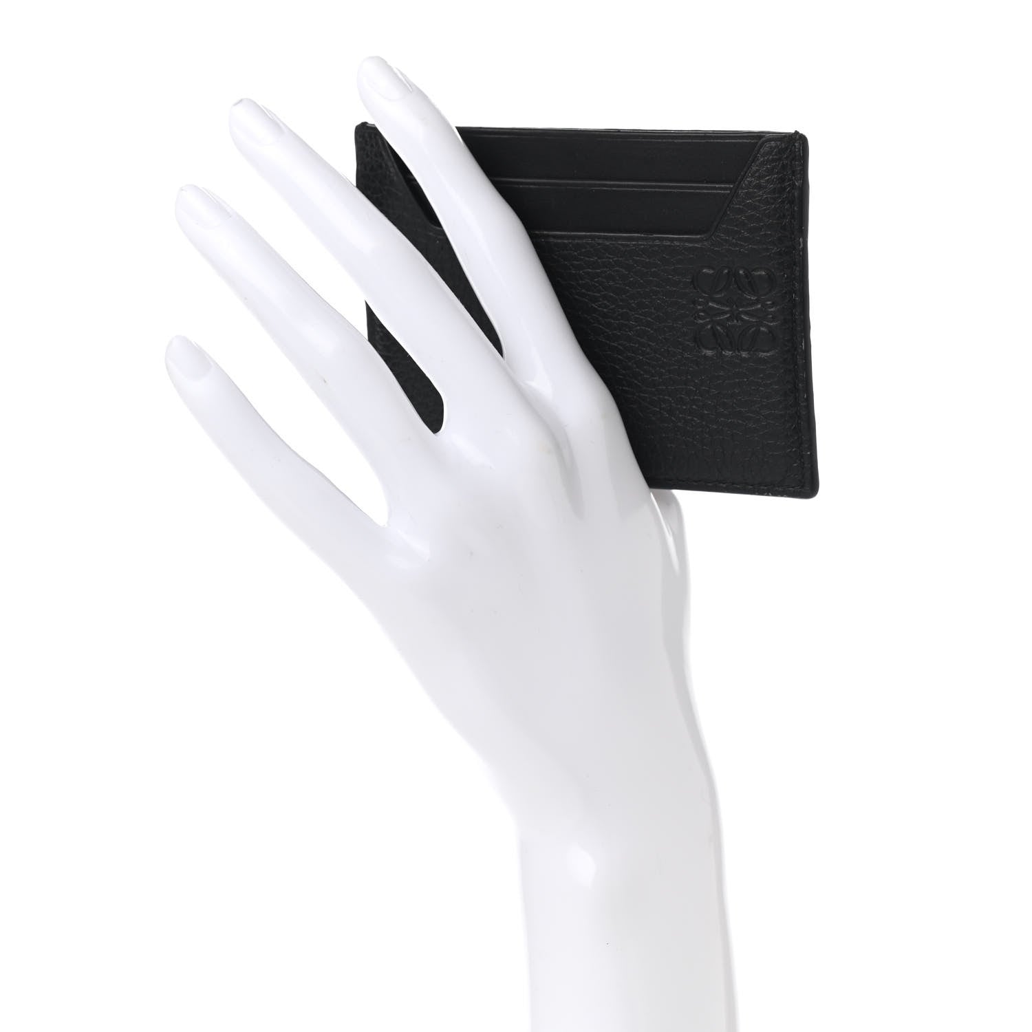 Loewe Soft Grained Calfskin Plain Card Holder Black 2 of 7
