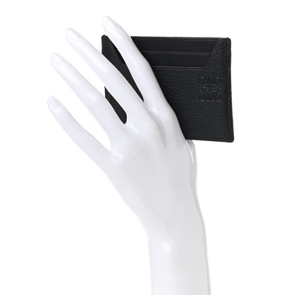 Loewe Soft Grained Calfskin Plain Card Holder Black 2 of 7