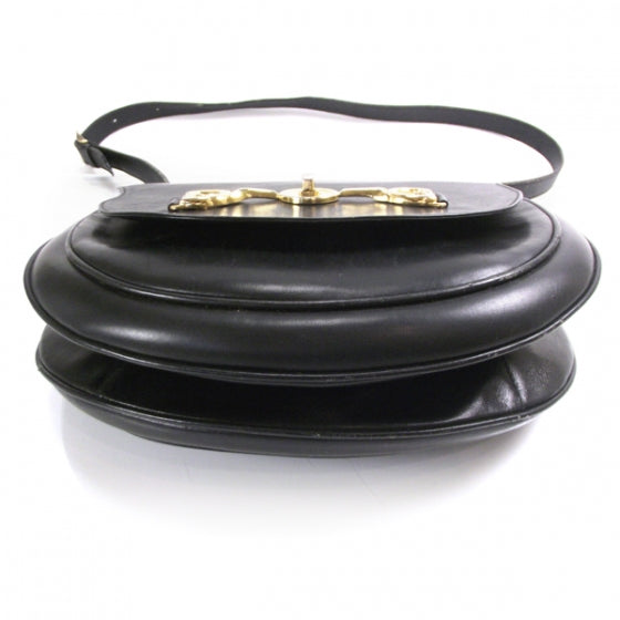 Gucci Leather Signature Shoulder Bag Black 4 of 9