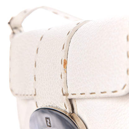 Fendi Calfskin Romano Selleria Flap Bag White 14 of 16