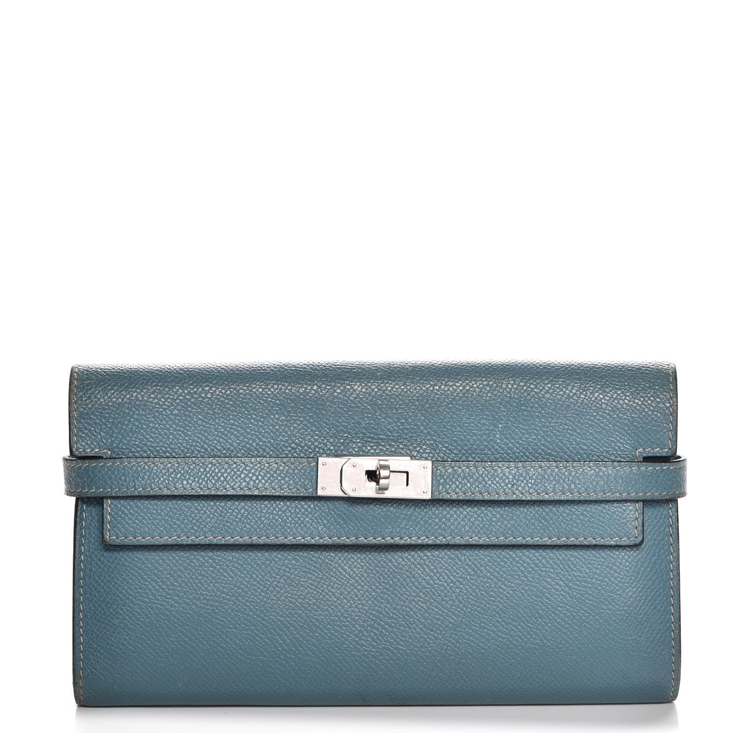 Epsom Kelly Longue Wallet Blue Jean