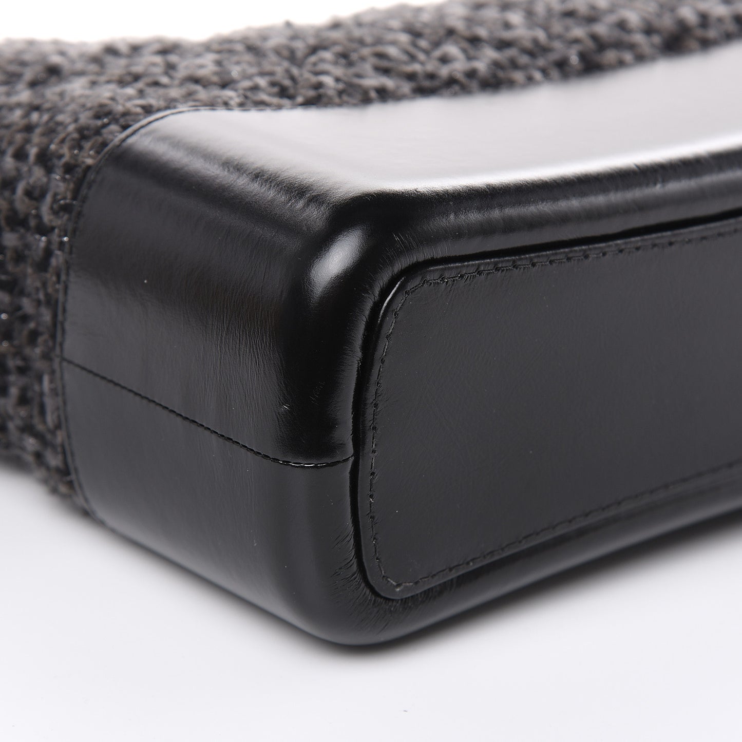 Tweed Calfskin Quilted Medium Gabrielle Hobo Black