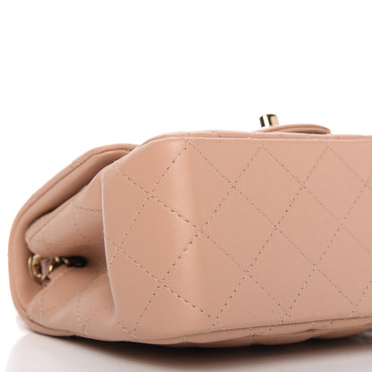 Chanel Lambskin Quilted Mini Square Flap Beige 6 of 10