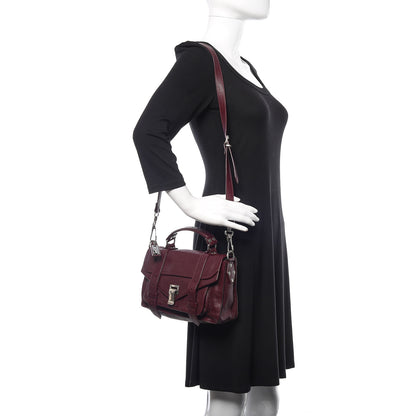 Proenza Schouler Lambskin Tiny PS1 Satchel Oxblood 2 of 10