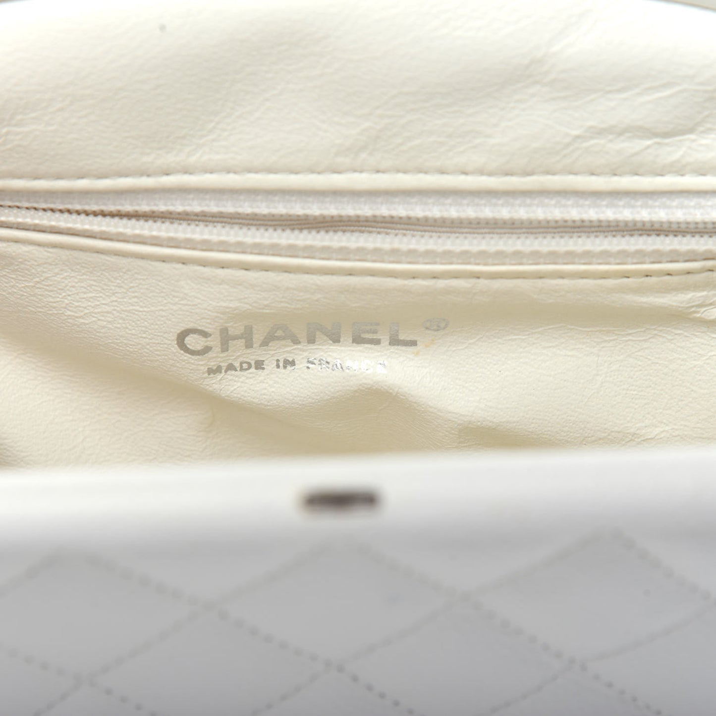 Caviar Quilted Timeless Clutch White