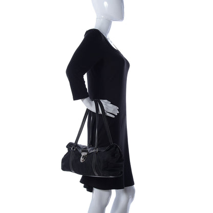 Prada Tessuto Nylon Vitello Foldover Pushlock Satchel Black 2 of 27