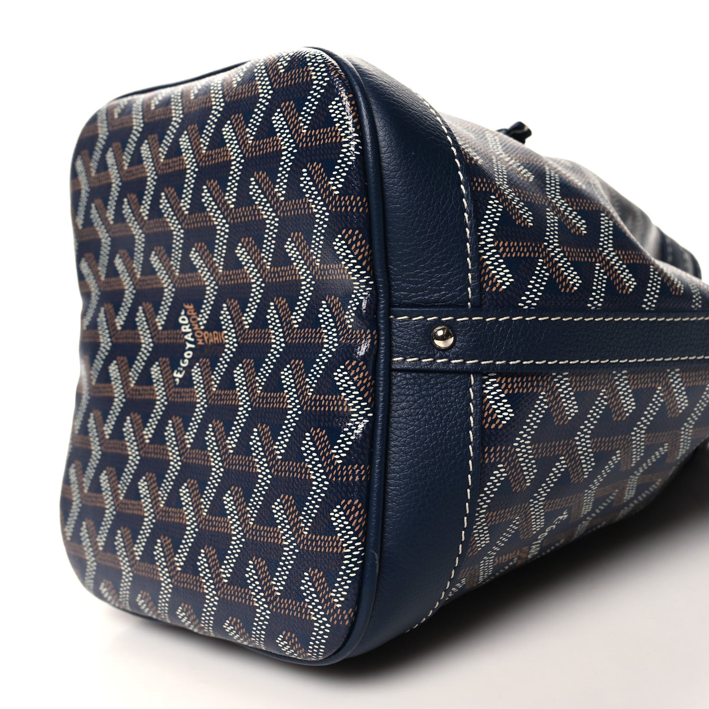 Goyardine Petit Flot Bucket Bag PM Navy