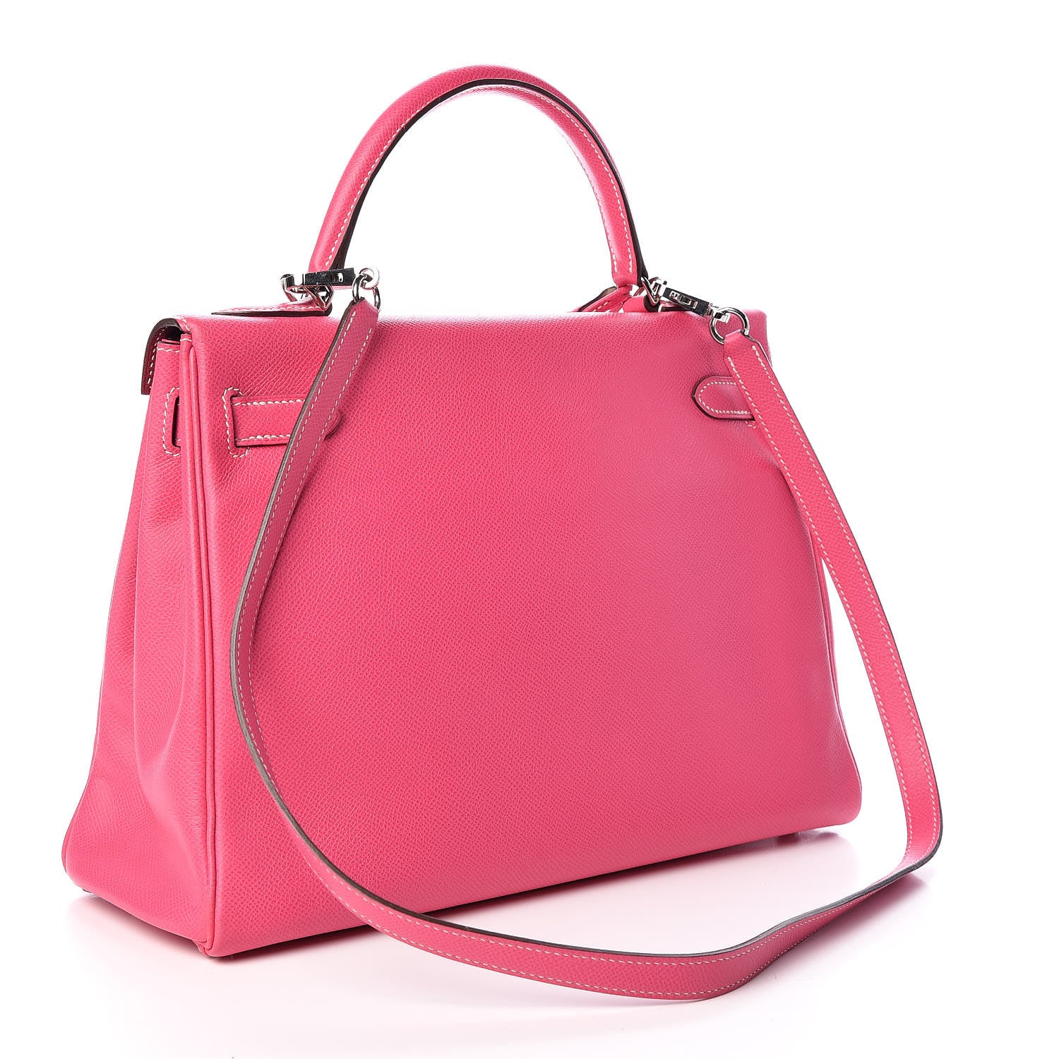 Hermes Epsom Candy Kelly Retourne 32 Rose Tyrien Rubis 3 of 40