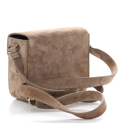 Lanvin Suede JL Carnet Crossbody Mocha 3 of 10