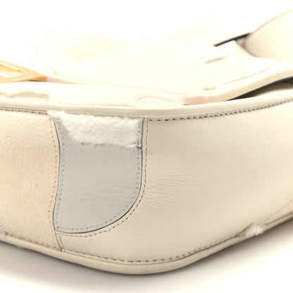 Fendi Mink Fur Nappa Faces Baguette Multicolor Bianco Carta 8 of 8