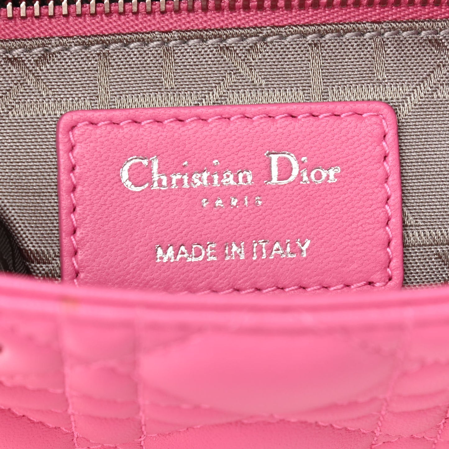 Lambskin Cannage Mini Lady Dior Sorbet