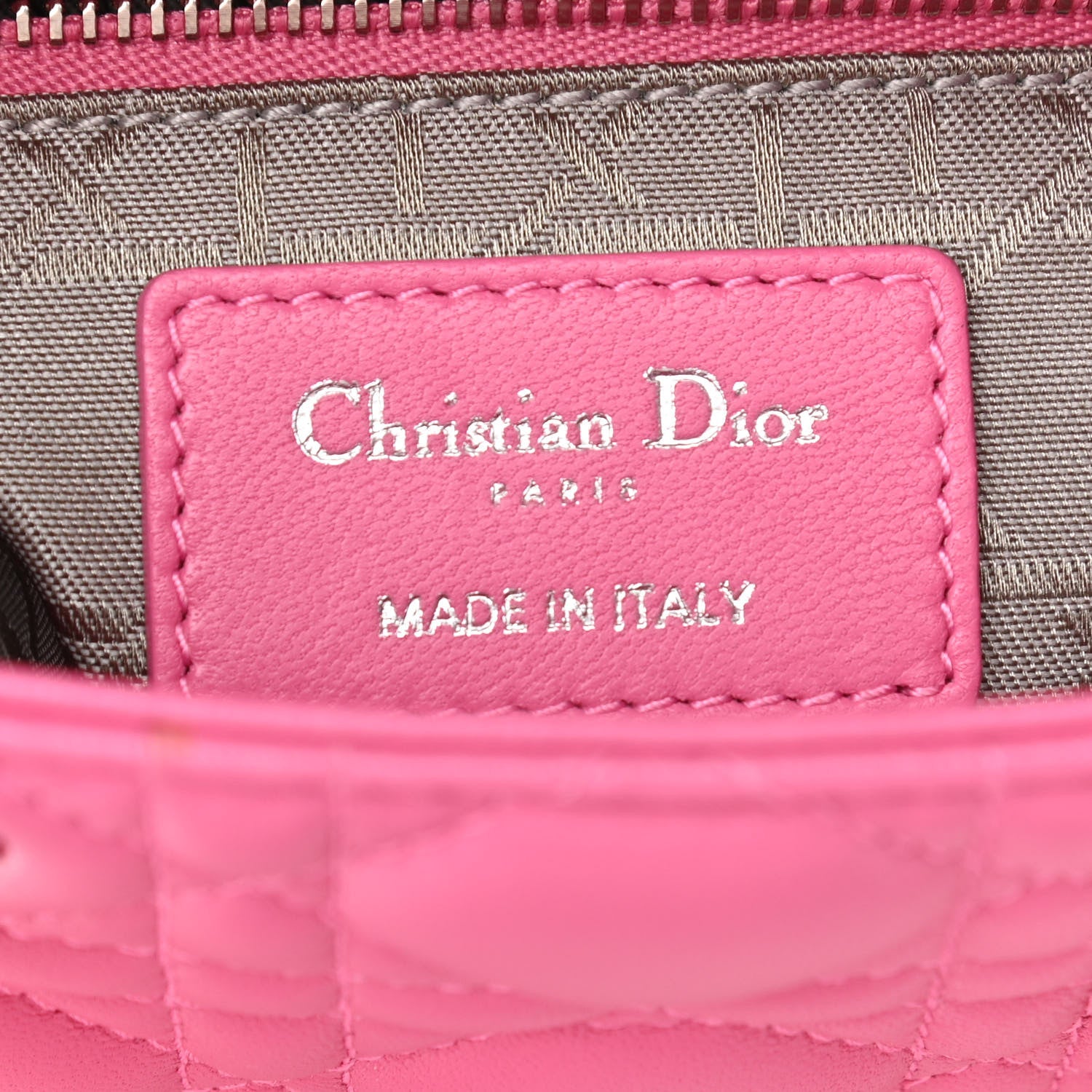 Christian Dior Lambskin Cannage Mini Lady Dior Sorbet 5 of 8
