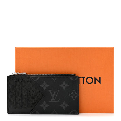 Louis Vuitton Monogram Eclipse Taiga Coin Card Holder 7 of 7