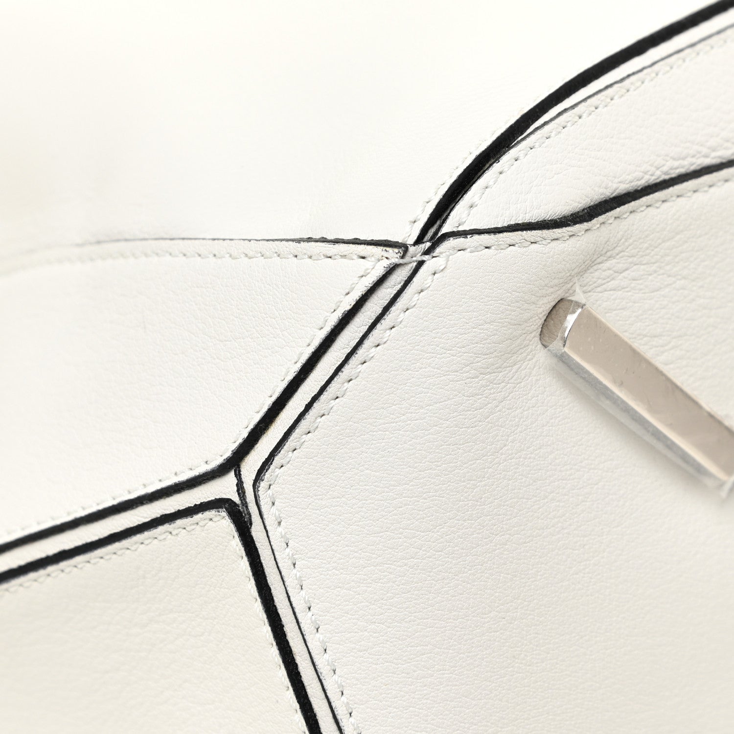 Loewe Calfskin Medium Puzzle Bag White 8 of 19