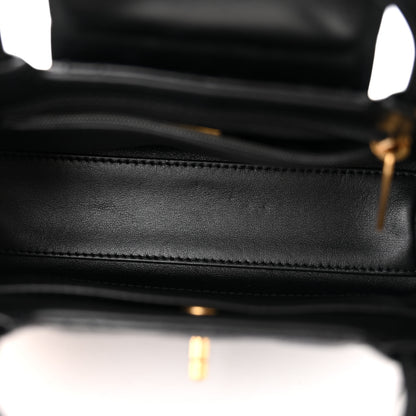 Chanel Shiny Aged Calfskin Quilted Nano Kelly Shopper Black 5 of 10