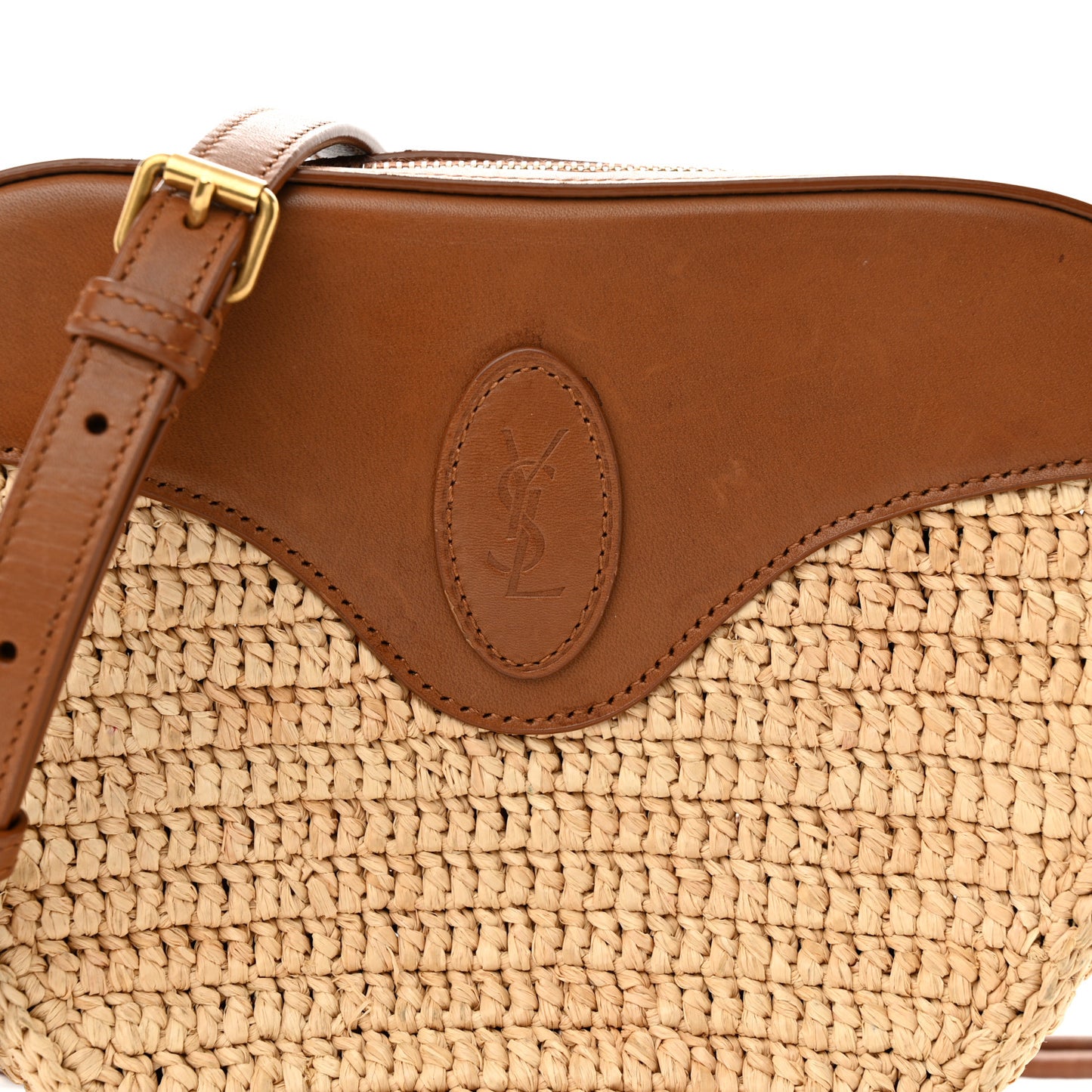 Raffia Calfskin Le Monogramme Coeur