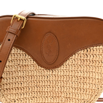 Saint Laurent Raffia Calfskin Le Monogramme Coeur 8 of 10