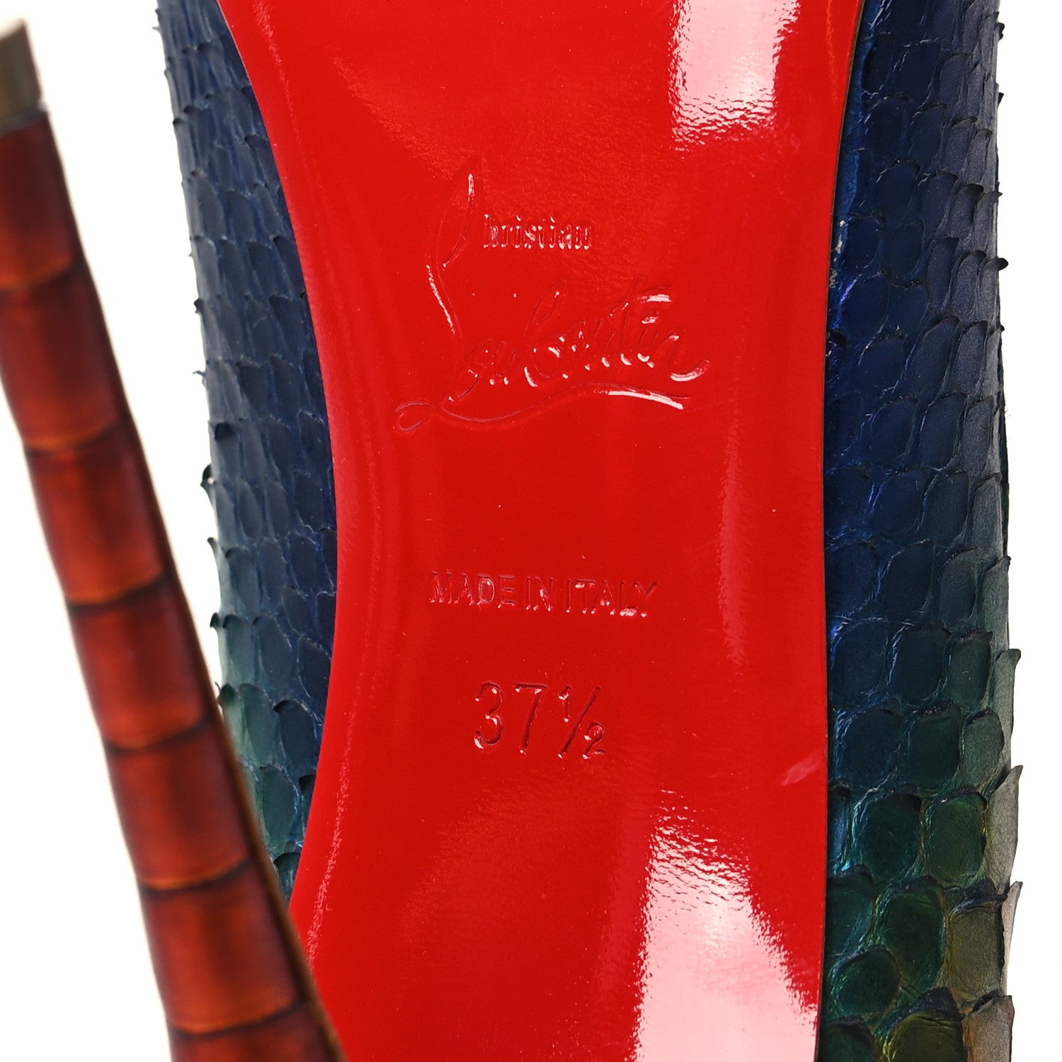 Christian Louboutin Metallic Snakekin So Kate 120 Pumps 37.5 Multicolor 6 of 7
