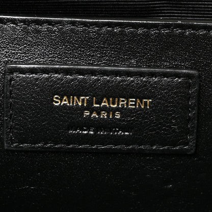 Saint Laurent Grain De Poudre Textured Mixed Matelasse Medium Triquilt Monogram Satchel Crema Soft 6 of 10