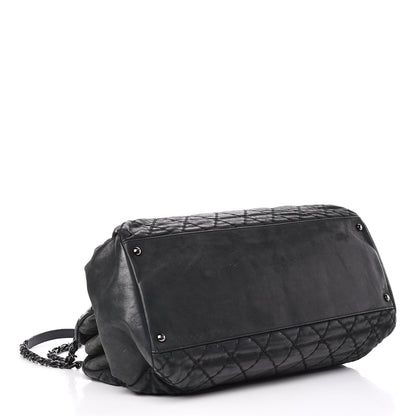Chanel Iridescent Calfskin Large Just Mademoiselle Bowling Bag Black 4 of 15