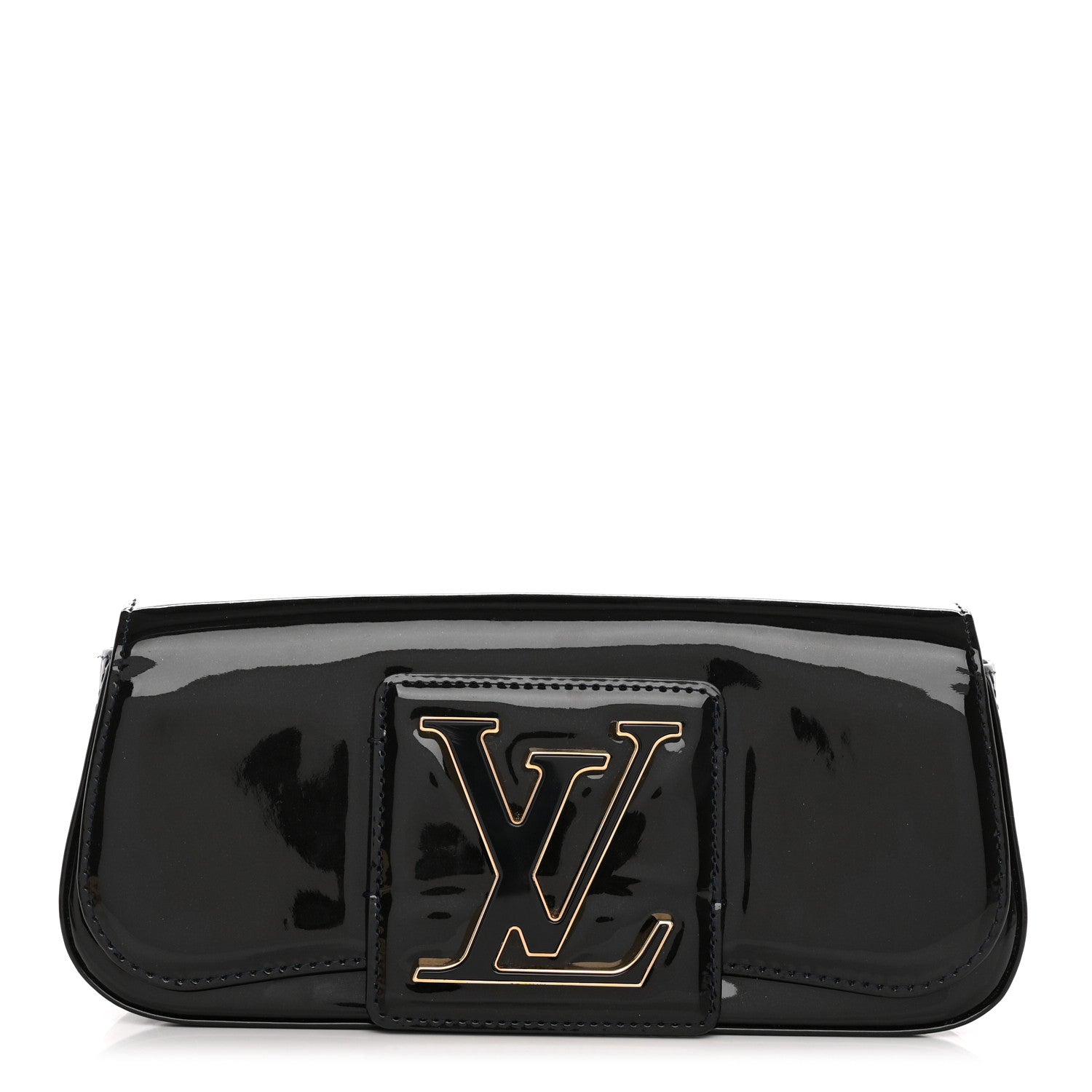 Louis Vuitton Patent Sobe Clutch Blue Infini 1 of 10