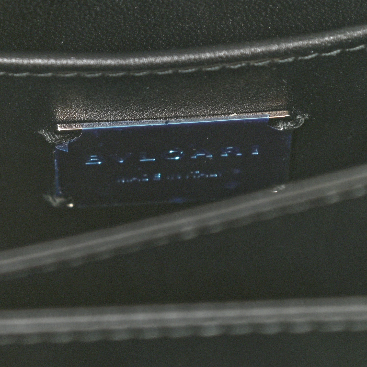 Bulgari Calfskin Galuchat Serpenti Forever Crossbody Black 6 of 7