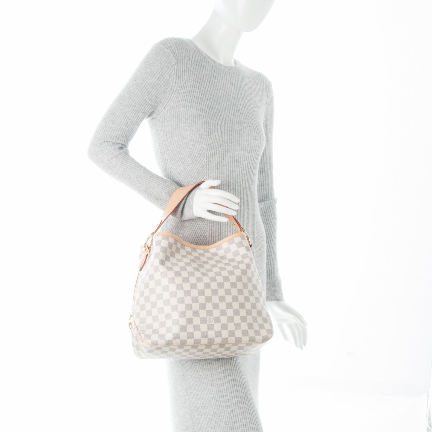 Damier Azur Delightful MM Rose Ballerine