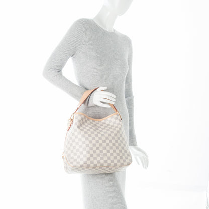 Louis Vuitton Damier Azur Delightful MM Rose Ballerine 2 of 7