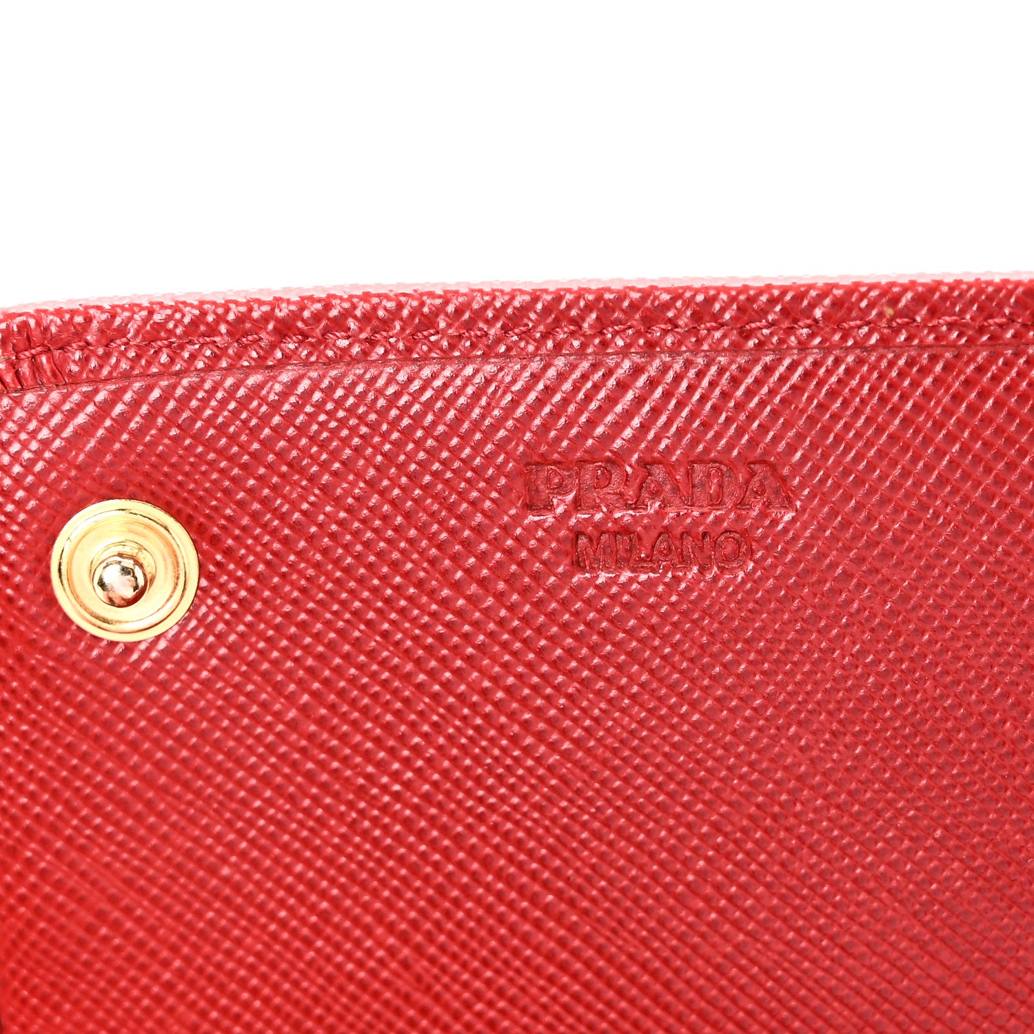 Prada Saffiano Metal Continental Flap Wallet Fuoco 6 of 7