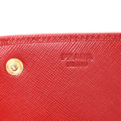 Prada Saffiano Metal Continental Flap Wallet Fuoco 6 of 7