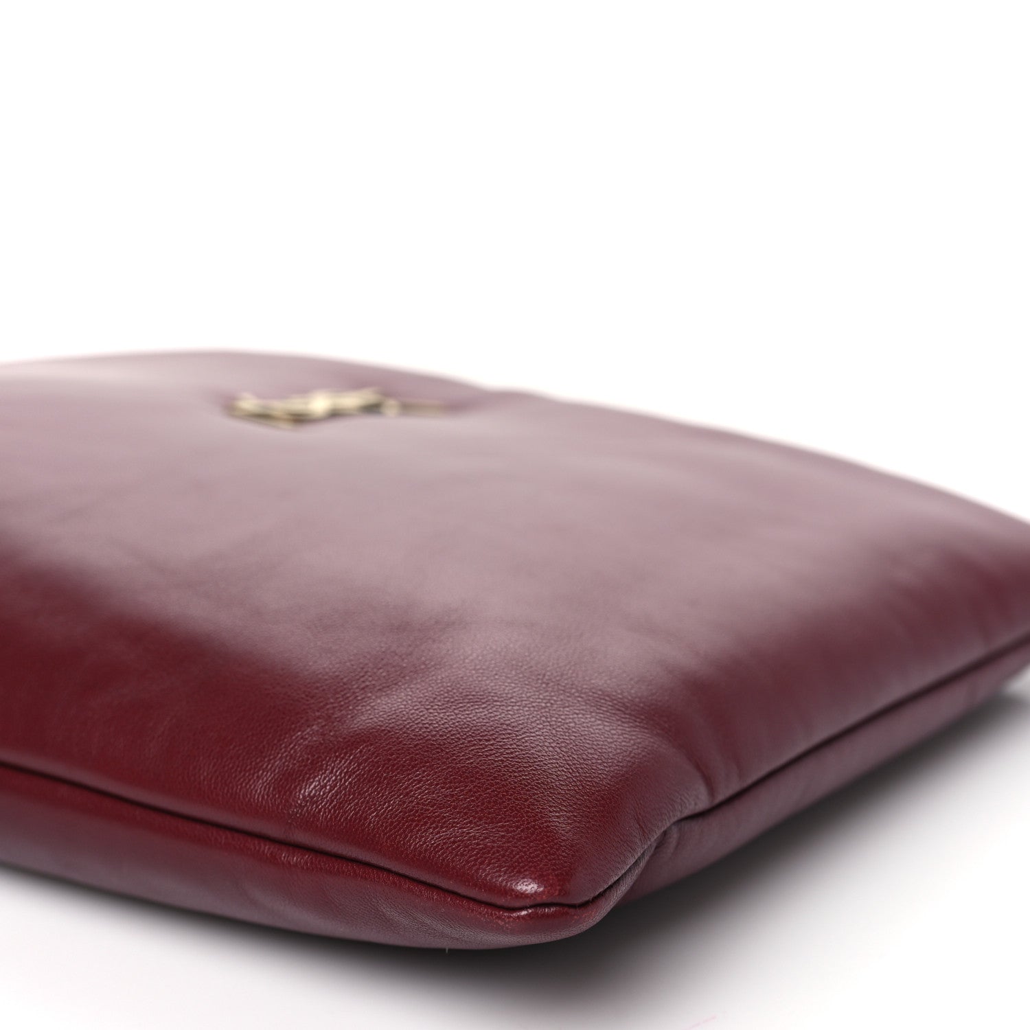 Saint Laurent Lambskin Small Calypso Pouch Rouge Merlot 10 of 10
