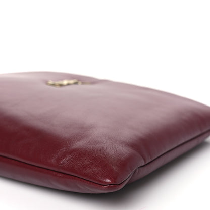 Saint Laurent Lambskin Small Calypso Pouch Rouge Merlot 10 of 10