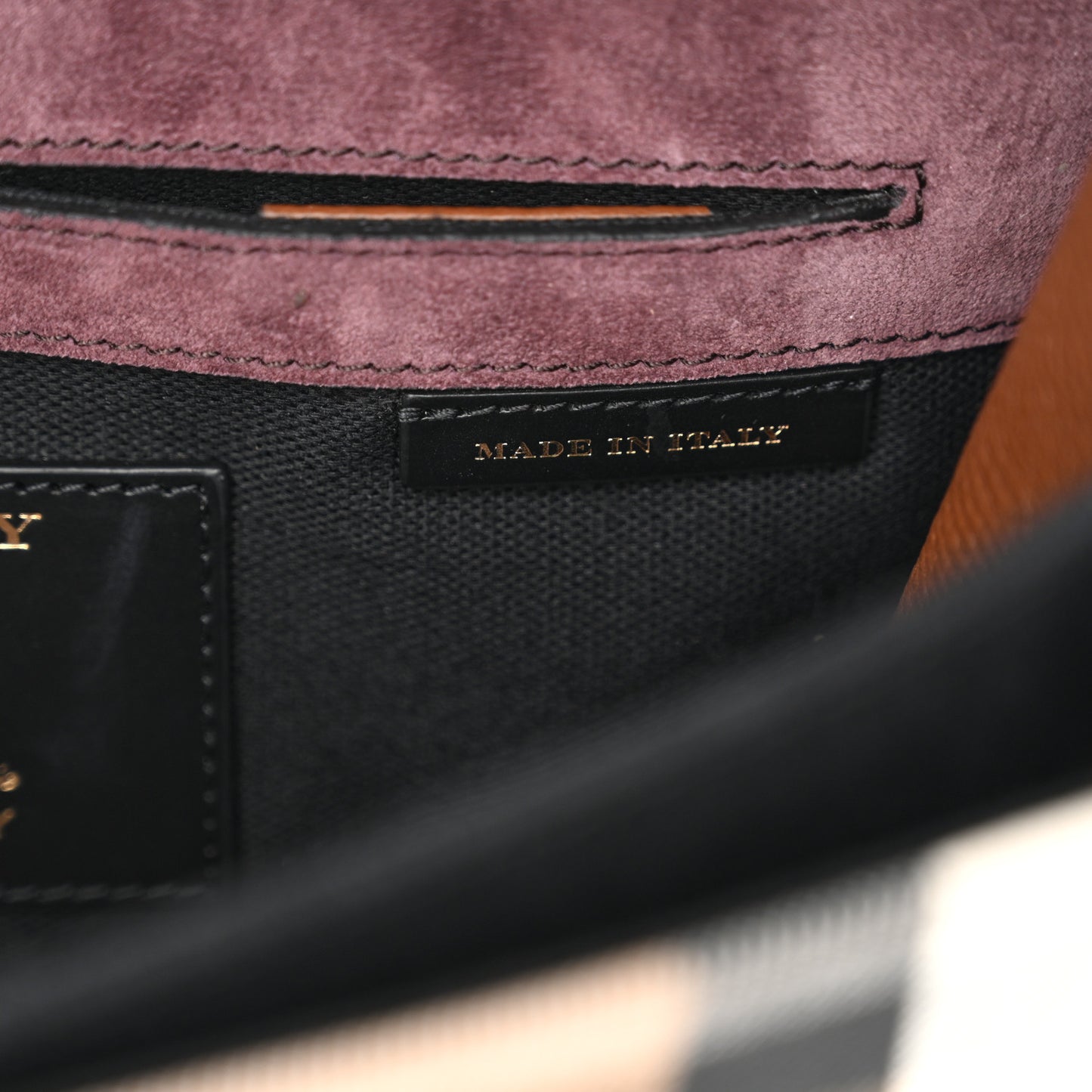 Derby Calfskin House Check Small Macken Crossbody Bag Tan