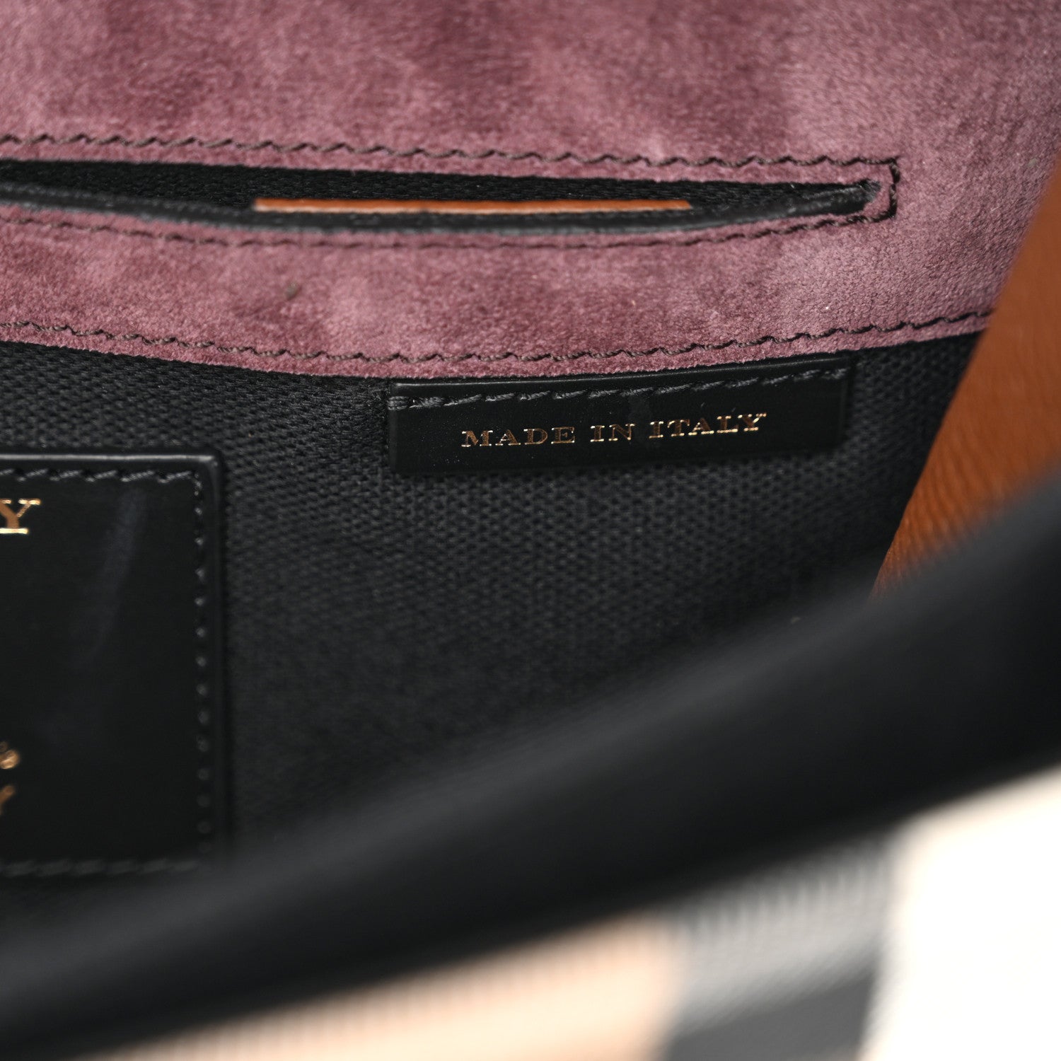 Burberry Derby Calfskin House Check Small Macken Crossbody Bag Tan 7 of 14