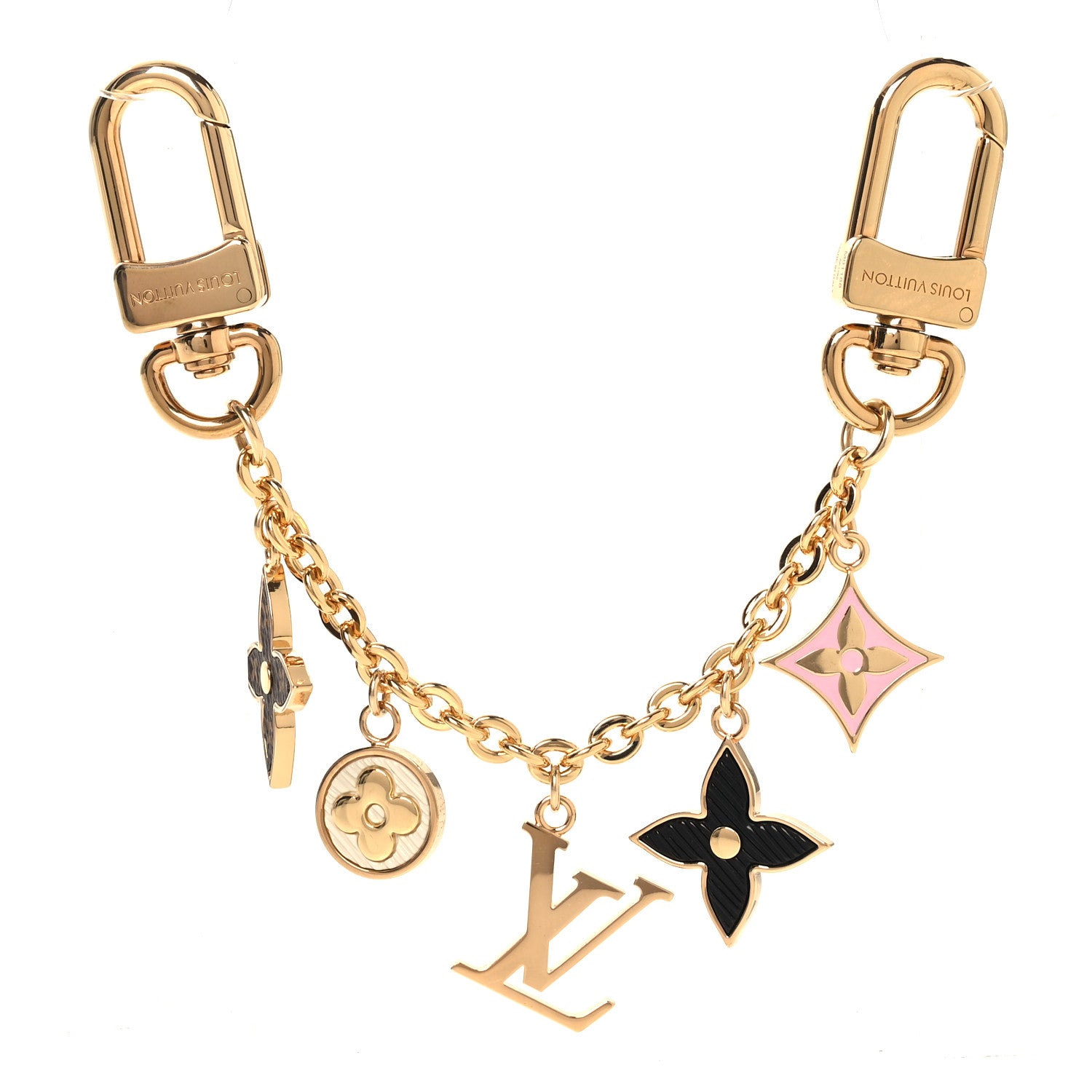 Louis Vuitton Monogram Spring Street Bag Charm Key Holder Gold 1 of 4