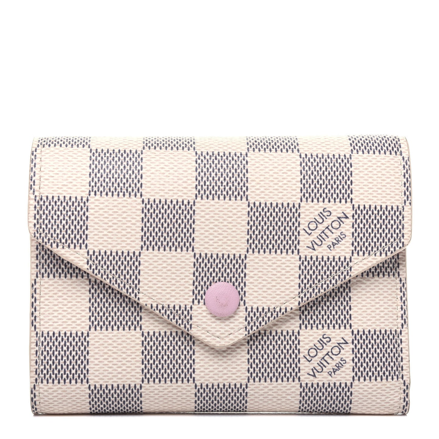 Damier Azur Victorine Wallet Rose Ballerine