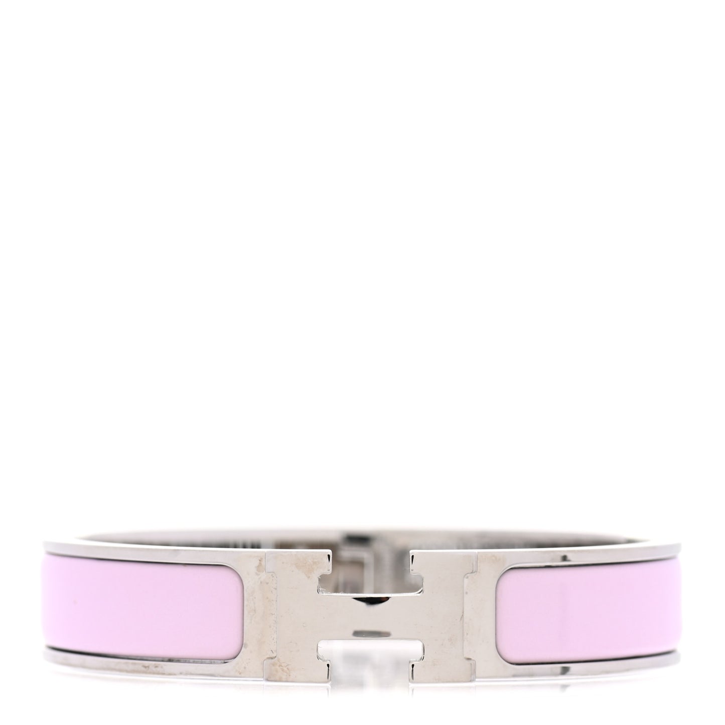 Enamel Narrow Clic Clac H Bracelet PM Rose Dragee