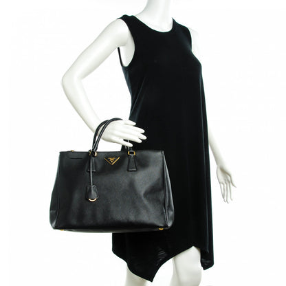 Prada Saffiano Large Galleria Double Zip Tote Black 2 of 13