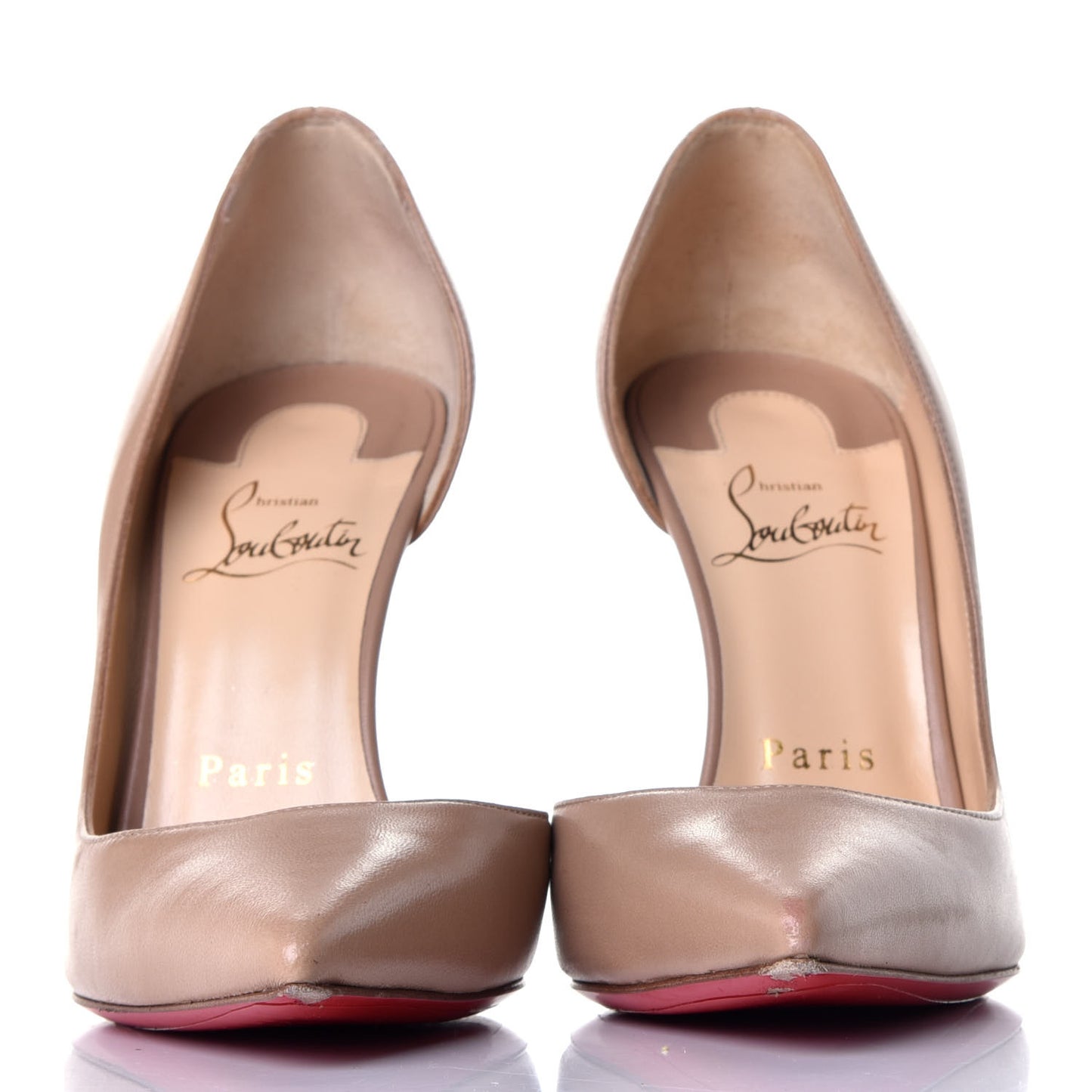 Shiny Nappa Iriza 100 Pumps 36.5 Nude